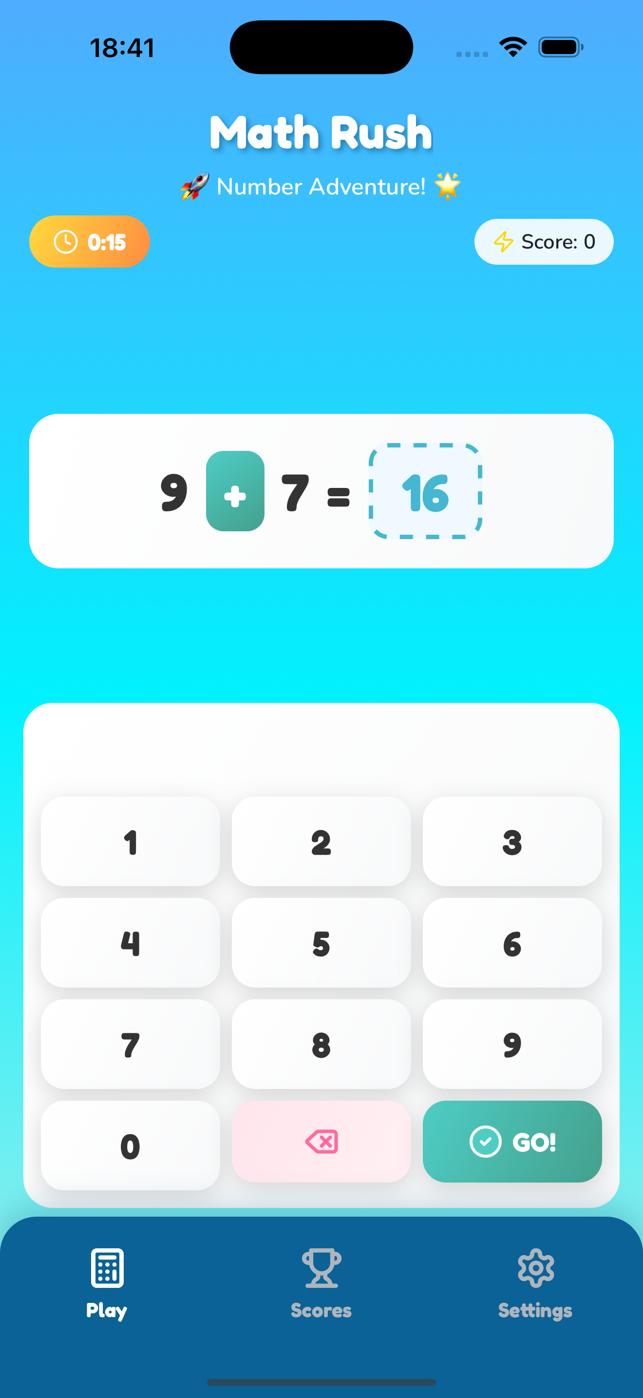 MathQuiz Burst Gameplay Screenshot
